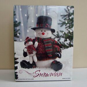 Snowman Plush Christmas Winter Decor BRAND NEW IN BOX NIB